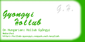 gyongyi hollub business card